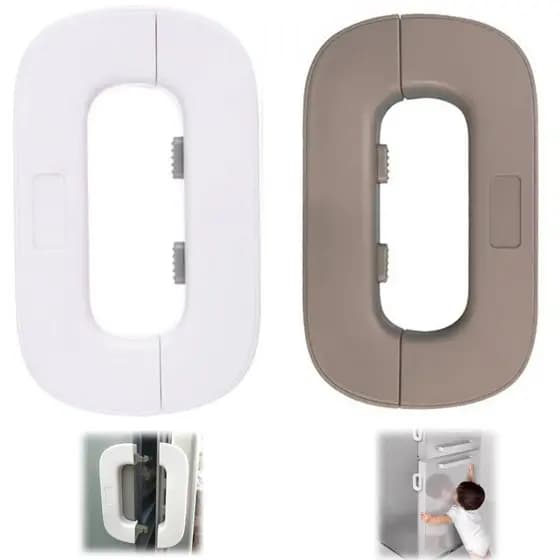 Fecho de segurança para frigorífico à prova de crianças, fácil de instalar (conjunto de dois)