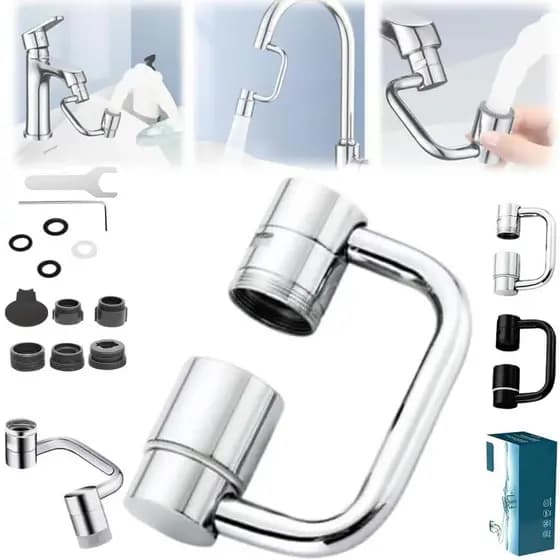 Extensor de Torneira U Rotativo Aerador - Acessório para Torneira com Mobilidade Aprimorada