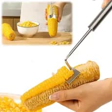 Descascador de milho em aço inoxidável, adequado para espigas de milho, uma ferramenta para remover rapidamente os grãos