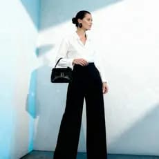 Calça Pantalona  Feminina Alfaiataria Premium com Cinto Bolso Social Confortável Moda