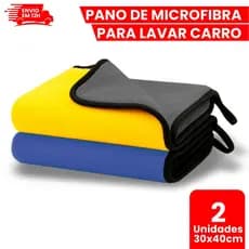 Kit 2 Toalha Pano De Microfibra Lavagem polimento De Carro 30X40 cm Uso Geral limpeza