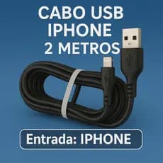 Cabo iPhone 2M Turbo Resistente USB-Lightning