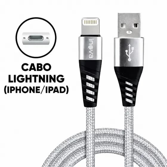 Cabo Usb Lightning Nylon Super Resistente Para iPhone 6 7 8 X 11 12 13 14 Pro Max