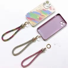 Corrente de Celular com Strass Brilho，Cordão Luxuoso Com Strass E Brilho Estilo Pulso Curto , Bling