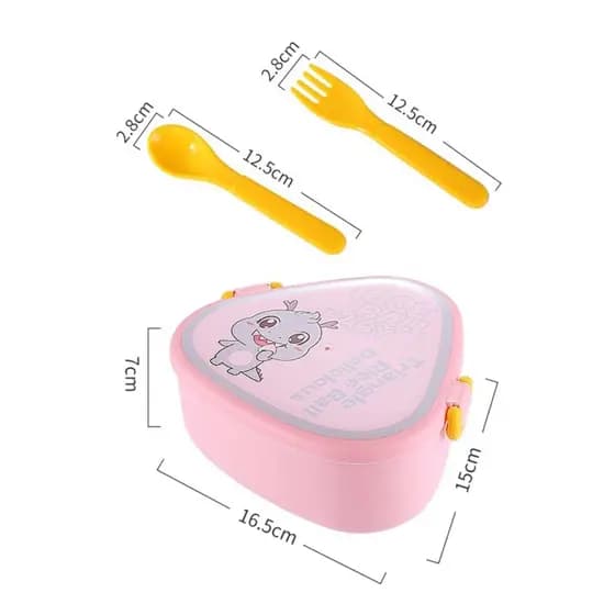 Caixa de Almoço para Crianças - Estampa fofa de dinossauro- Ideal para Escola e Passeios
