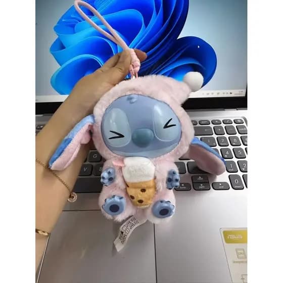 Kit 6 Caixa surpresa de pelúcia Stitch, série de alimentação para dormir com cordão, caixa surpresa e bolsa surpresa