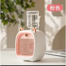 Mini umidificador com ventilador recarregável para gatinhos, mesa com voltagem dupla, umidificador