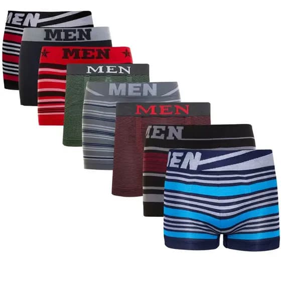 Kit 10 Cuecas Boxers Juvenil Masculina Microfibra Sem Costura Ótima Qualidade Premium Sortida ou 5 e 1 Cueca Box Boxer