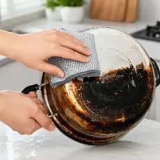 Kit 25 Panos de Lavar Louça em Aço Inoxidável Reutilizável Anti Gordura Limpeza Pesada Cozinha