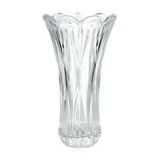 Vaso Decorativo de Vidro Lapidado 23cm para Flores e Plantas