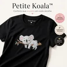 Petite Koala Camiseta Feminina Edição Limitada Estampada Conforto Premium Moda Feminina
