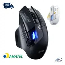 Mouse Sem Fio Hrebos Premium Recarregável 2400 DPI Glide Track IF-387 com certificação Anatel