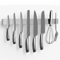 ：Kit Barra Magnética imã de aço Suporte Magnético para Facas Suporte de Facas Aço Inoxidável Cozinha Churrasqueira 40 Cm