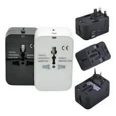 Adaptador de Tomada Universal Com Usb E Usb-c Viagem 150 Países Type-c Uk Eua Europa