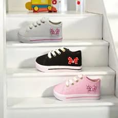 Tênis Infantil Feminino Laço Básico Casual Dia a Dia Confortável