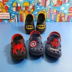 Sandália Babuche Infantil Masculina Heróis Spider Aranha Capitão Divertida Dia a Dia