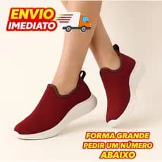 Tênis Meia Feminino Ortopédico Slip On- Academia Super Leve Antiderrapante