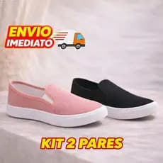 Tênis Iate Feminino Kit 2 Pares Passeio Calce Facil - Envio Imediato