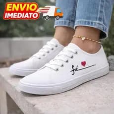 Tênis Casual FÉ Passeio Feminino Qualidade PREMIUM Reforçado Antiderrapante Envio Imediato