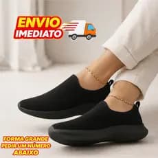 Tênis Meia Feminino Slip On Ortopédico - Leve Confortável e Antiderrapante Envio Imediato