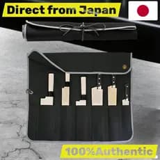 Sakai Ichimonji Mitsuhide Knife Case embrulhado em pano 6 peças