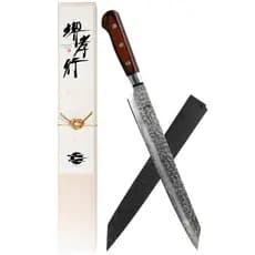 Sakai Takayuki Faca Damasco Yanagiba 270mm Sashimi Faca  V Gold No 10 VG10 33  feita no Japão