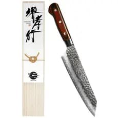 Faca de chef Sakai Takayuki em formato de espada de Damasco 190mm VG10 33 camadas fabricada no Japão