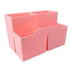 Porta Treco Organizador Multiuso de Mesa para Canetas Lápis e Pinceis de Maquiagem Escritório com Divisória