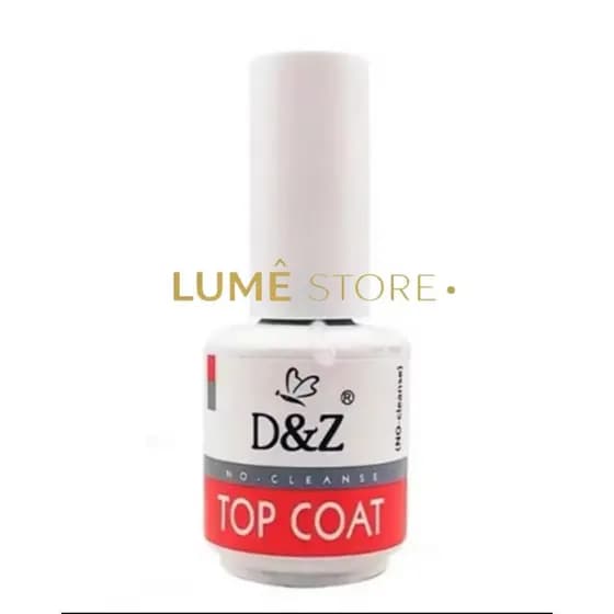 Kit com 3 Top Coat Selante D&Z Branquinho Do Poder Manicure Profissional, Unhas de Gel
