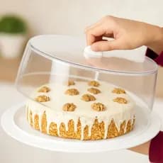 Boleira Porta Bolo e Tortas Plastutti Com Tampa Prática - Branco