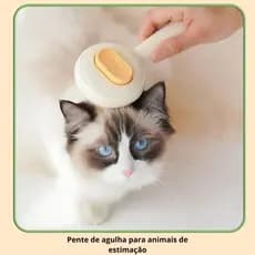 Escova Autolimpante Profissional Removedora Pelos Para Pets Animais de Estimação Cães Gato