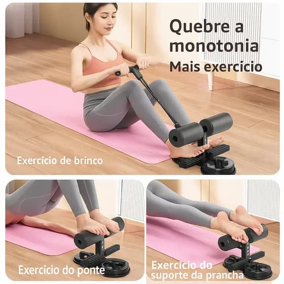 Equipamento Fitness Exercício Para Abdômen Braço Treino em Casa C/ Ventosas Máquina De Musculação
