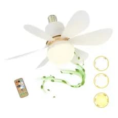 Ventilador De Teto 120w 6 Pás Led 3 Tipos De Luz Controle