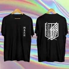 [Camiseta Premium em Algodão Puro]GXG Camiseta Anime  shingeki no kyojin Unissex 100% Algodão Várias