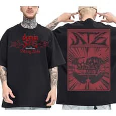 [Camiseta Premium em Algodão Puro]GXG Stray Kids Preta Dominate Camisa 100% Algodão Streetwear Unissex