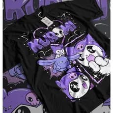 [Camiseta Premium em Algodão Puro]GXG Camiseta Basica Algodao Kuromi Onegay My melody Friends Desenho anime Unissex
