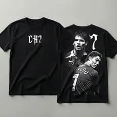 [Camiseta Premium em Algodão Puro]GXG Camiseta 100% Algodão Estampa Futebol Cristiano Ronaldo CR7