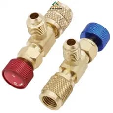 Promoção 2 Pcs Refrigerante Adaptador De Carregamento De Ar Condicionado Para R410A R22 1 / 4 "Líquido Válvula De