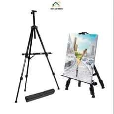 Cavalete Tripé Para Pintura Tela ou Quadro Branco Metal Ajustável - Pernas Retráteis
