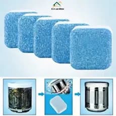 Kit 2 Limpador Pastilha de máquina de lavar roupa, comprimido efervescente sólido para remover manchas