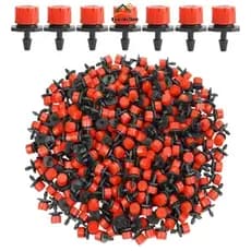 Kit 120 Bico Gotejador Vermelho Regulável Plantas 70l/h