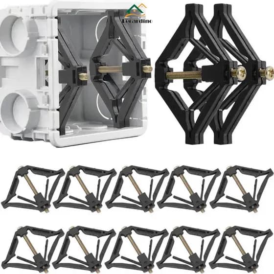 10 Kit Salva Caixinha De Luz P/ Tomada Interruptor Elétrico Reparo Instalação Salva Caixas de Parede
