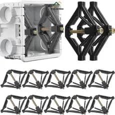 10 Kit Salva Caixinha De Luz P/ Tomada Interruptor Elétrico Reparo Instalação Salva Caixas de Parede