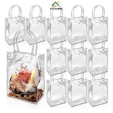 Sacola plástica transparente 40 unidades lembrancinha festa infantil presentes para personalizar casamento
