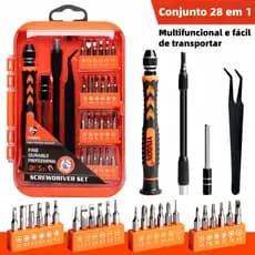 Ferramentas De Reparo Doméstico Conjunto De Chave De Fenda Multifuncional 28 em 1