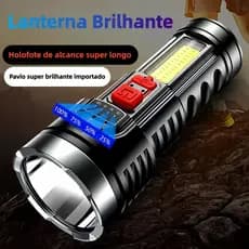 Lanterna Forte Luz Multifuncional Recarregável Portátil Casa Luz De Trabalho Ao Ar Livre