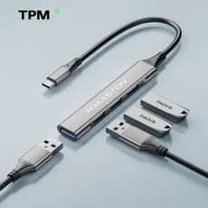 USB3.0 OTG Type C Multi Splitter 4 Em 1 Adaptador Para Xiaomi Lenovo Macbook PC Laptop