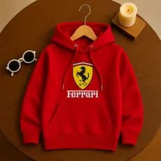 Agasalho Infantil Ferrari Blusa de Frio Canguru Moletom Premium Com Capuz Flanelado 100% Algodão BLUSAS JUVENIL CASUAL