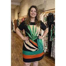 Vestido Plus Size Midi Varios Tamanhos Tecido Leve e Sedinha Estapa Digital Confortavel Dia a Dia