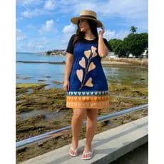 Vestido Moda Evangelica no Joelho Leve Macio Comportado Elegante Moda Crente